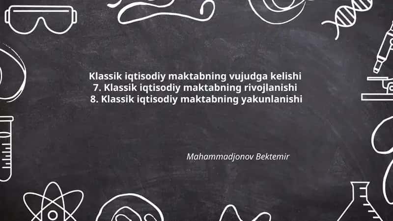 Klassik iqtisodiy maktabning vujudga kelishi
