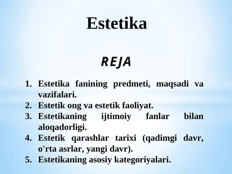 Estetika