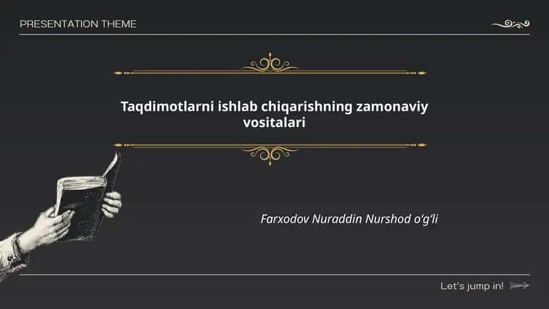 Taqdimotlarni ishlab chiqarishning zamonaviy vositalari