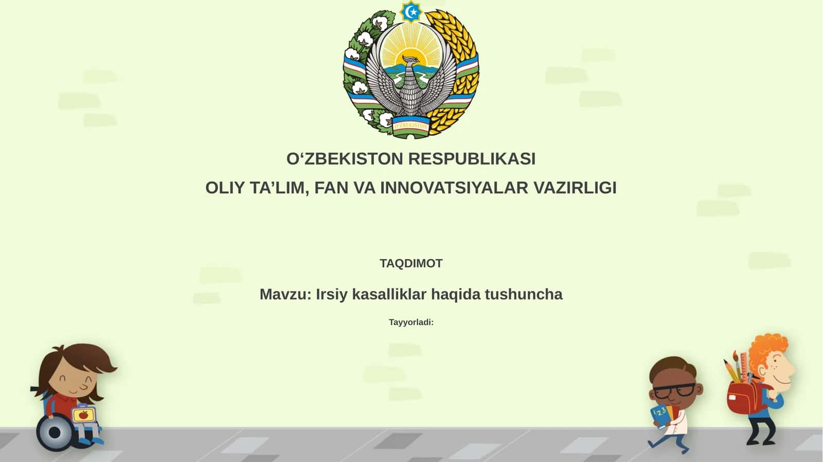 Irsiy kasalliklar haqida tushuncha