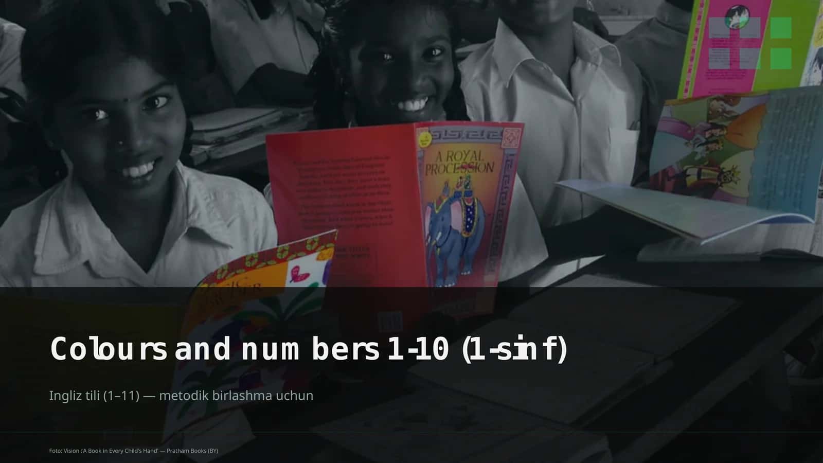 Colours and numbers 1-10 (1-sinf)