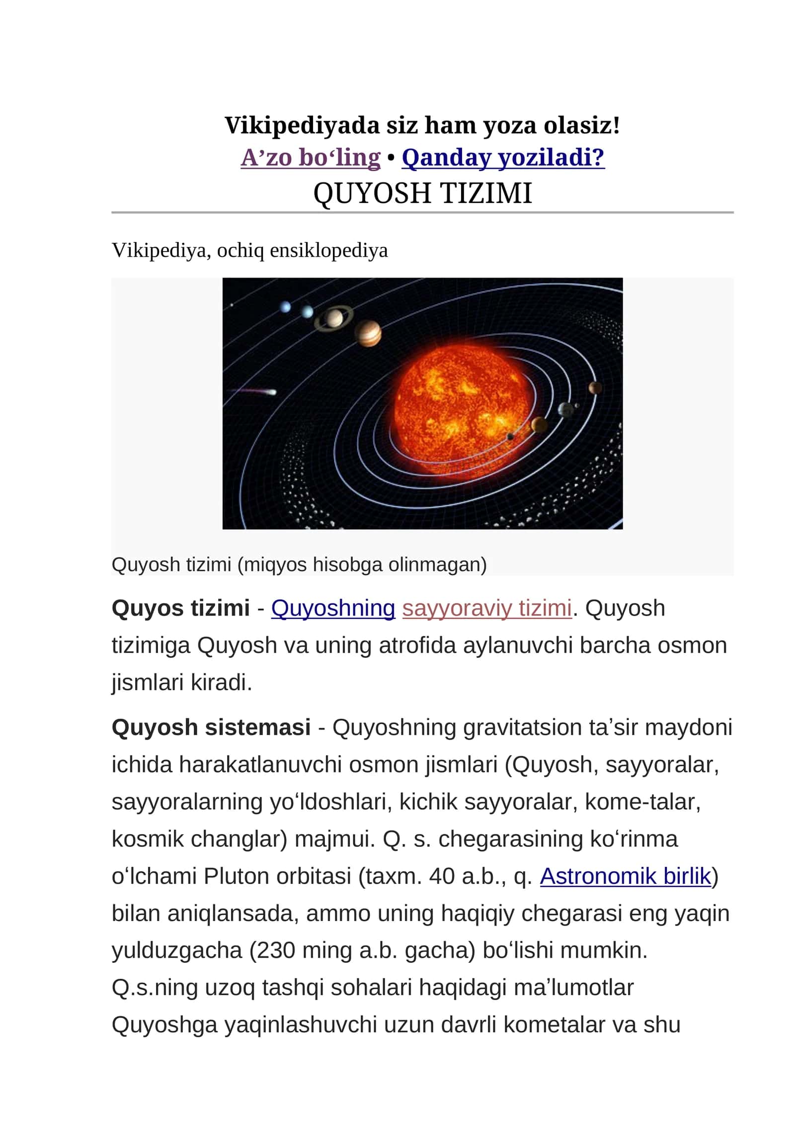 Quyosh tizimi