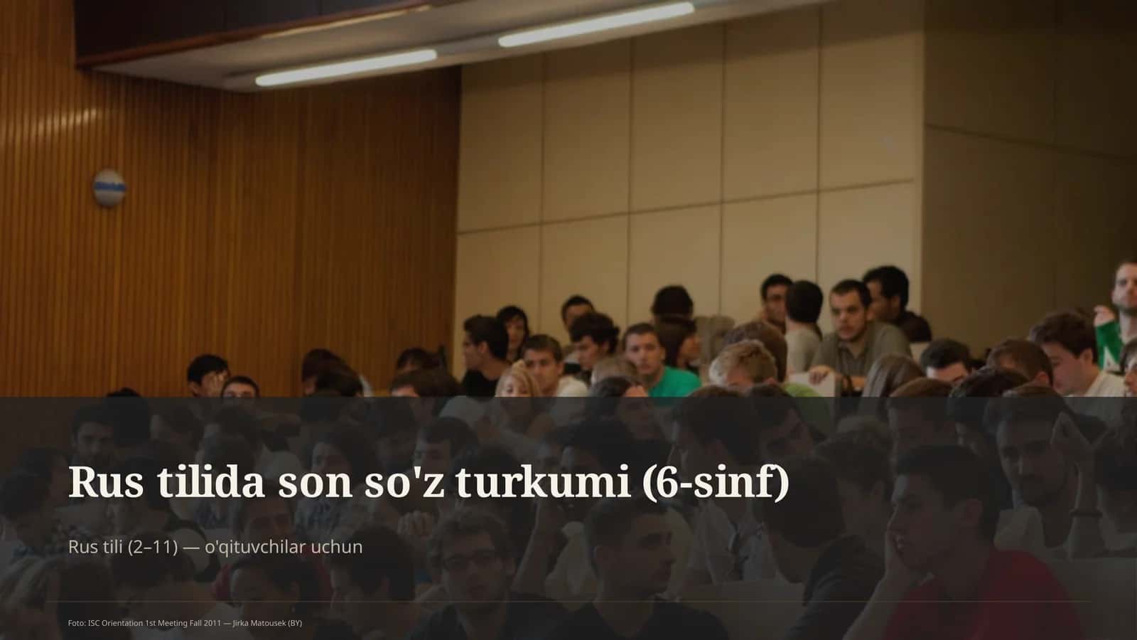 Rus tilida son so'z turkumi (6-sinf)
