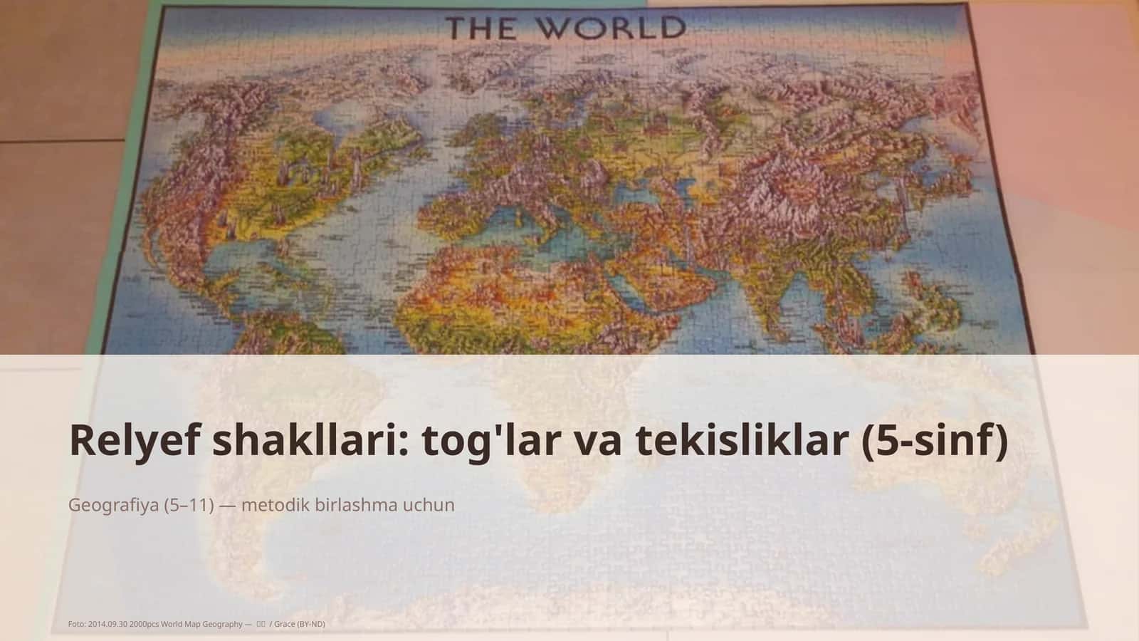 Relyef shakllari: tog'lar va tekisliklar (5-sinf)