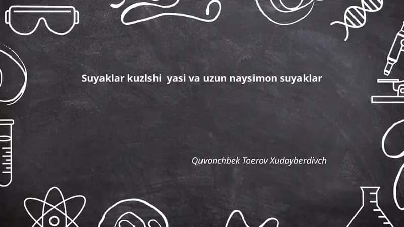 Suyaklar kuzlshi yasi va uzun naysimon suyaklar