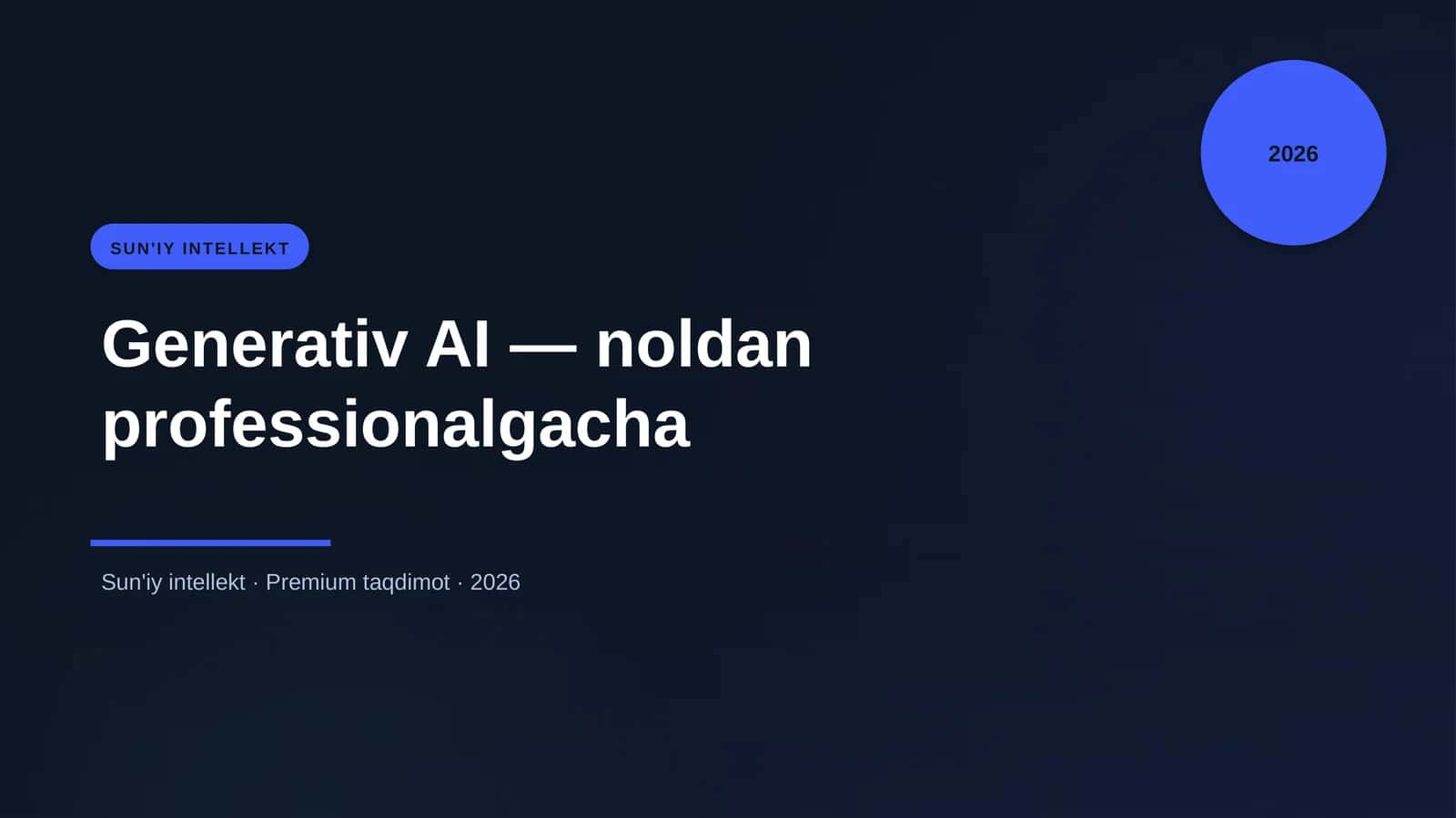 Generativ AI — noldan professionalgacha