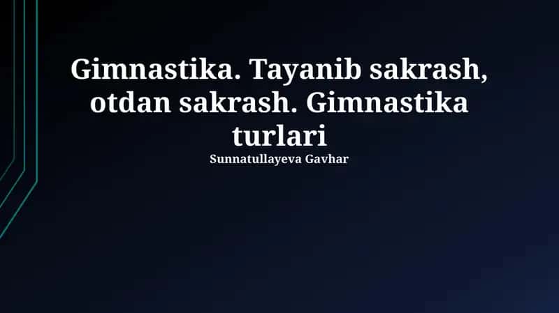 Gimnastika turlari