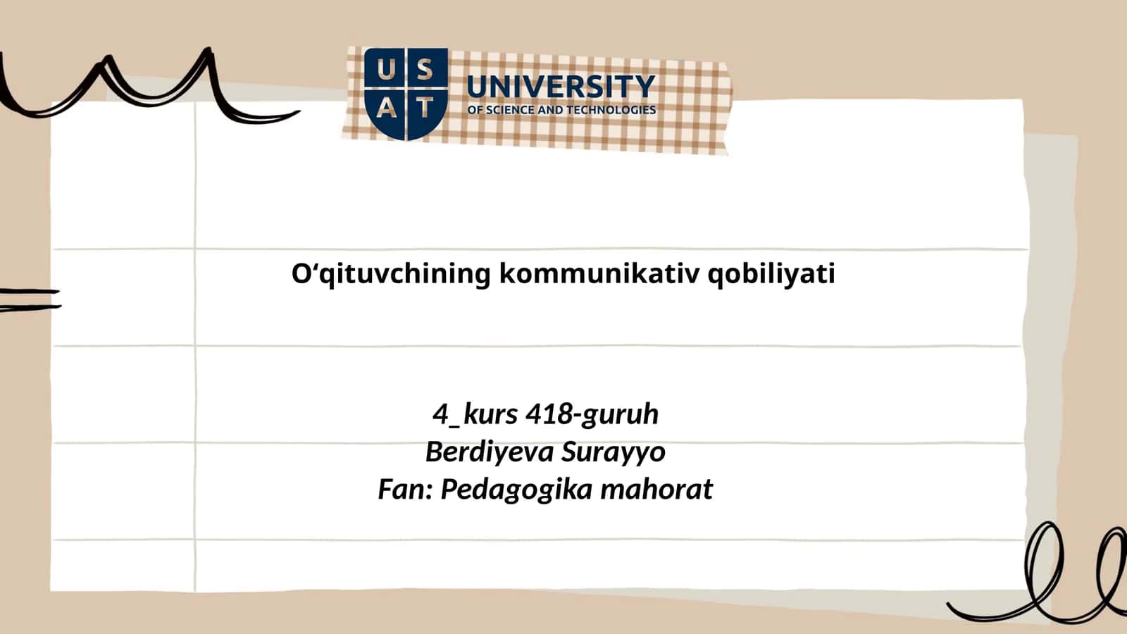 Oʻqituvchining kommunikativ qobiliyati