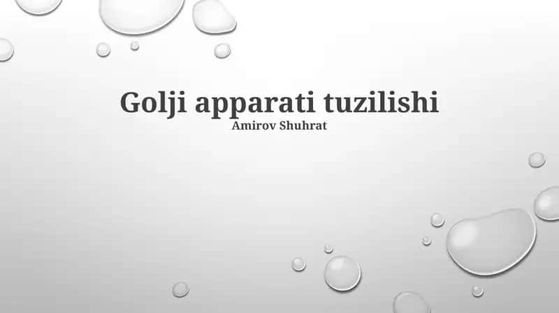 Golji apparati tuzilishi