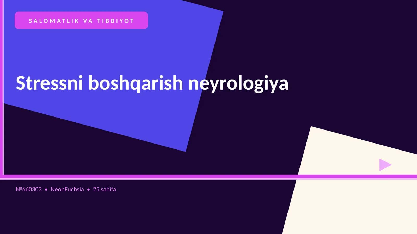 Stressni boshqarish neyrologiya