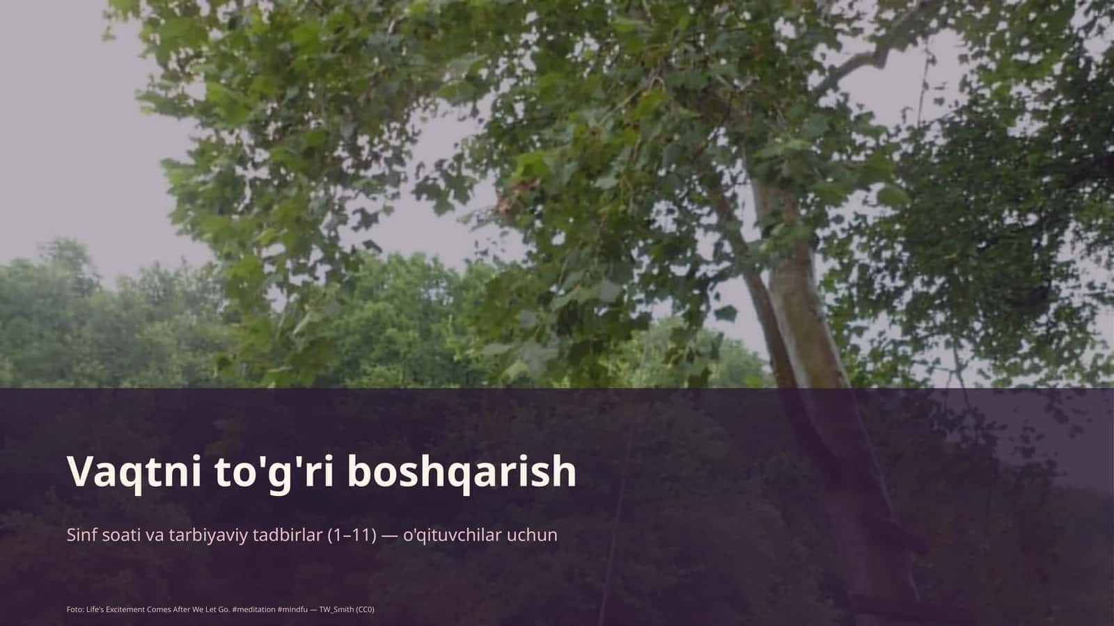 Vaqtni to'g'ri boshqarish