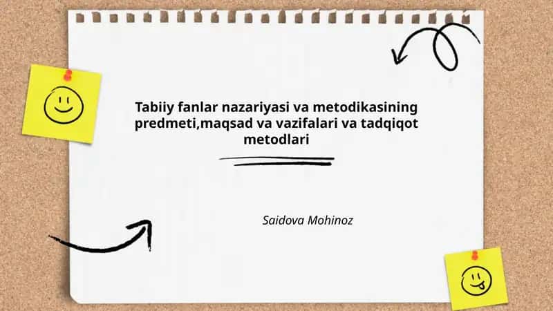 Tabiiy fanlar nazariyasi va metodikasi