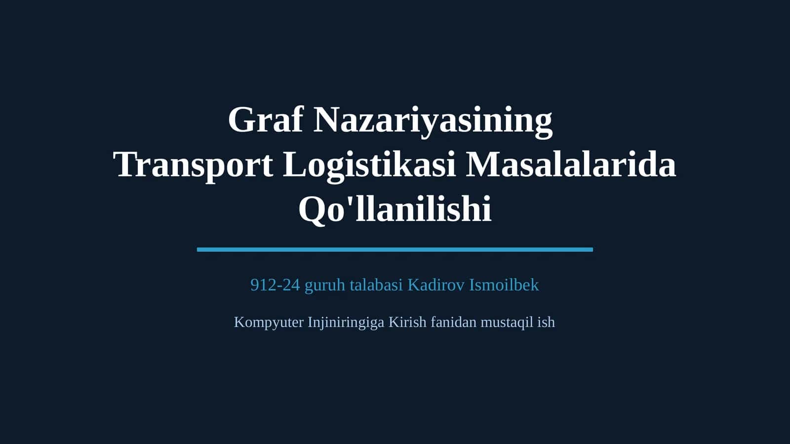 Graflar nazariyasi