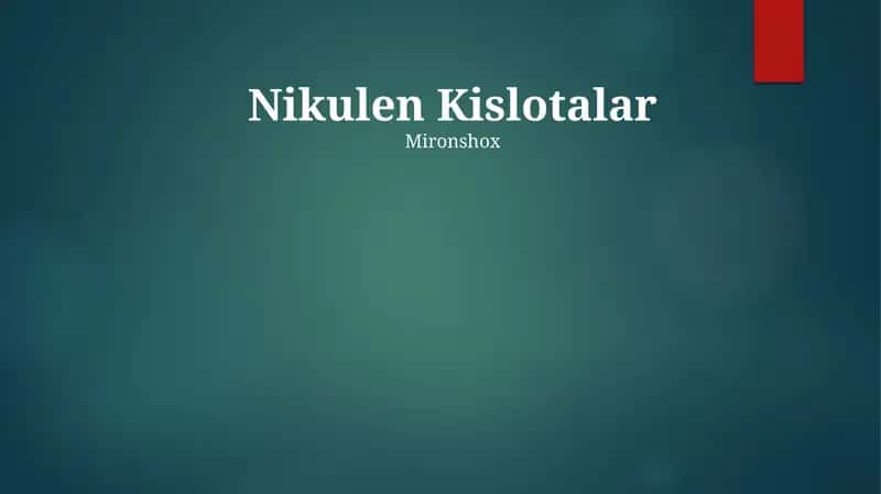 Nikulen Kislotalar
