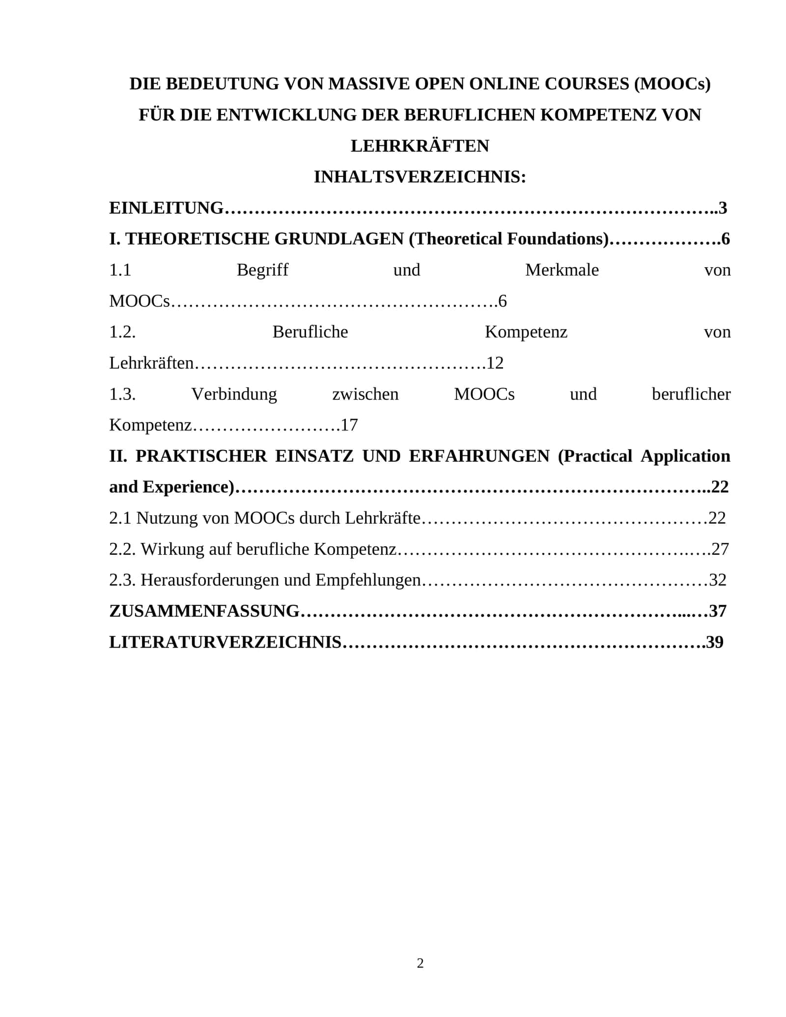 MASSIVE OPEN ONLINE COURSES (MOOCs) FÜR DIE ENTWICKLUNG DER BERUFLICHEN KOMPETENZ VON LEHRKRÄFTEN
