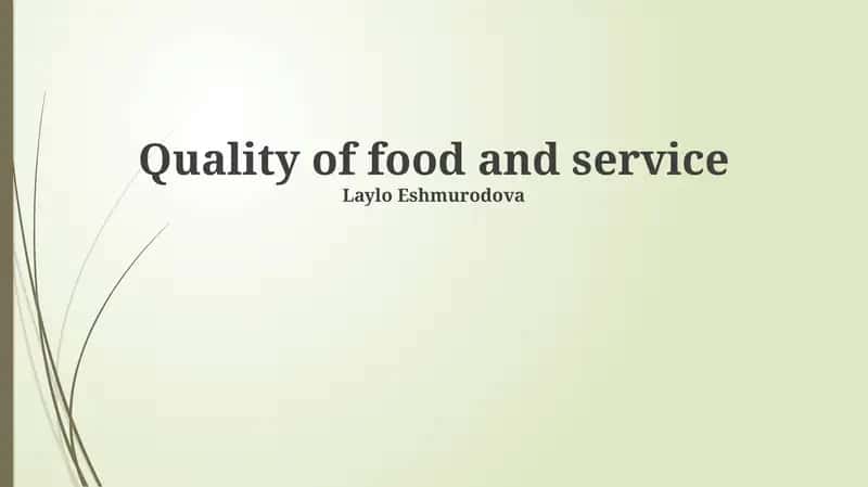 Delivering Exceptional Food and Service Quality