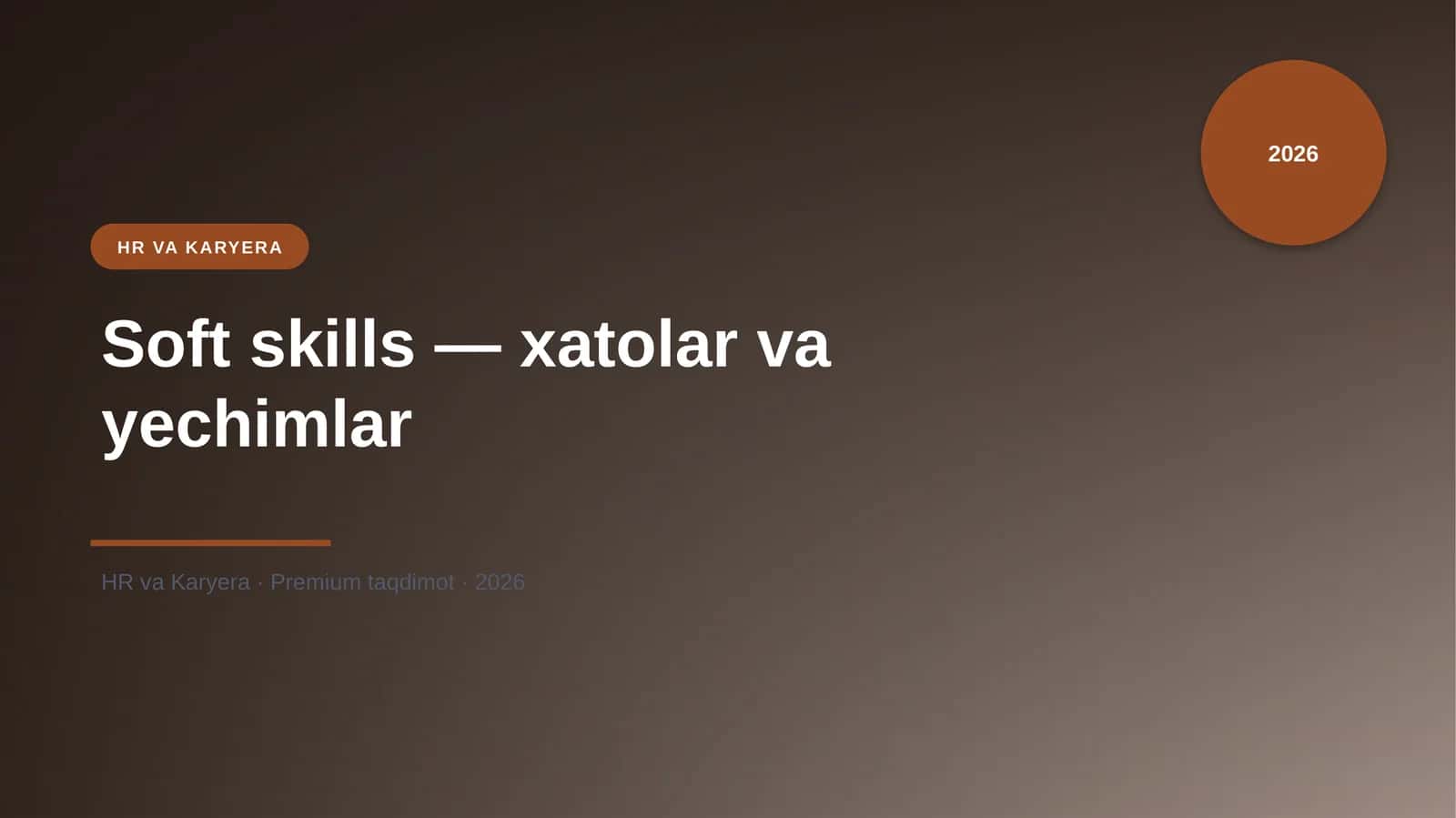 Soft skills - xatolar va yechimlar