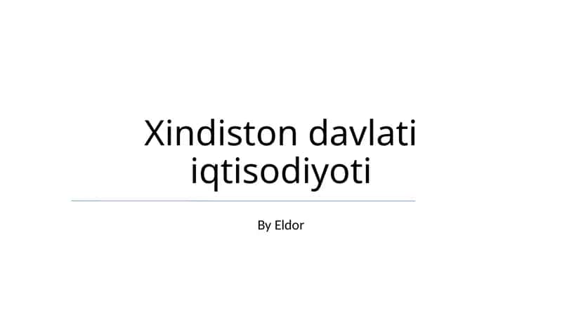 Hindiston davlati iqtisodiyoti