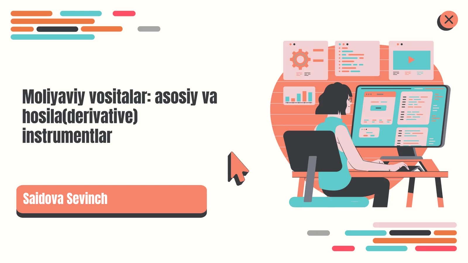 Moliyaviy vositalar: asosiy va hosila(derivative) instrumentlar