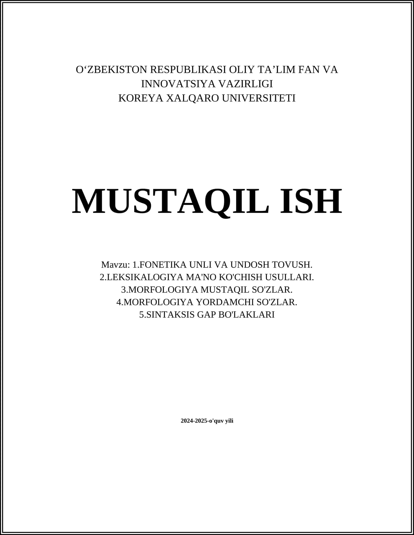 Fonetika va unli va undosh tovush