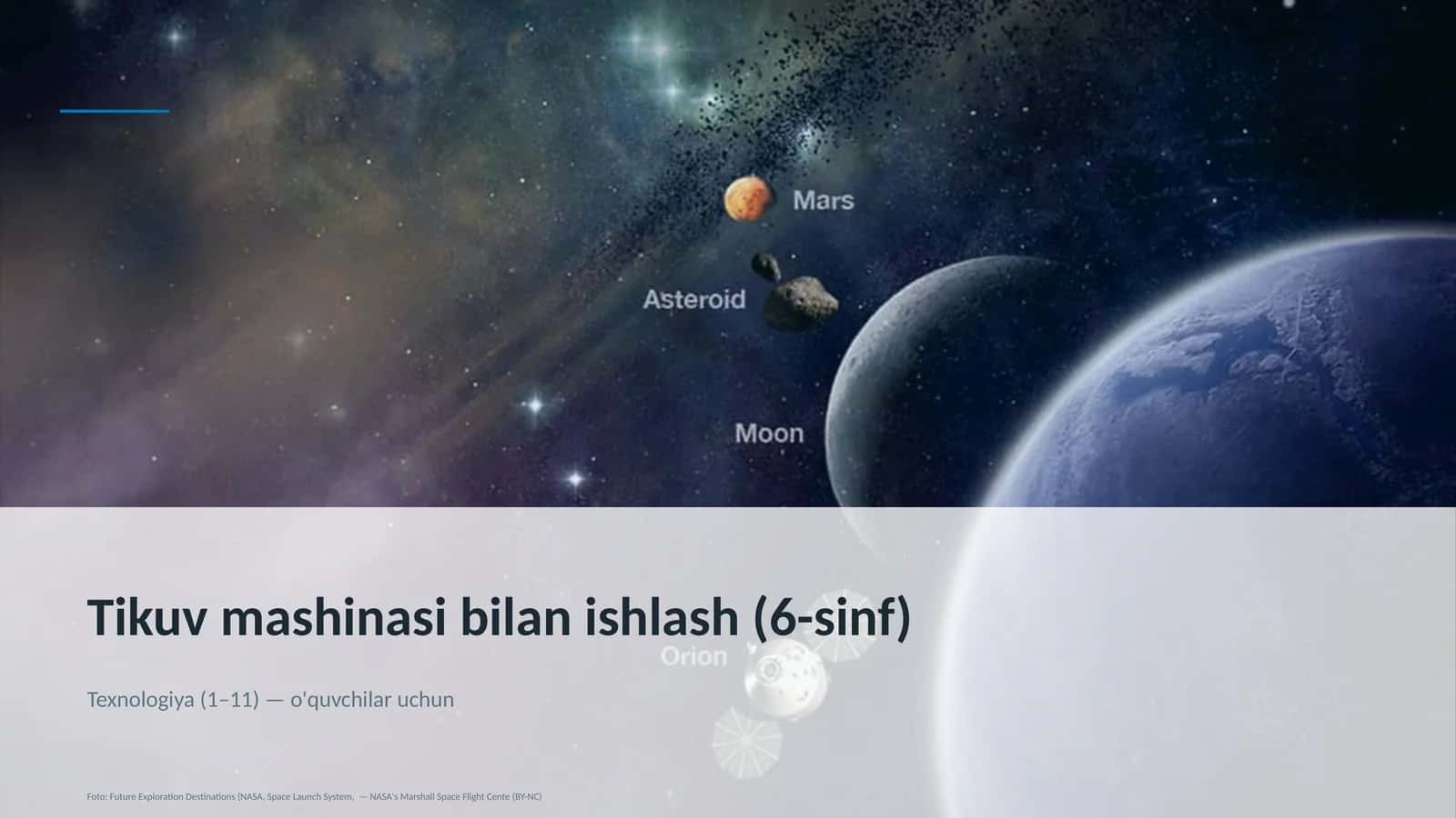 Tikuv mashinasi bilan ishlash (6-sinf)