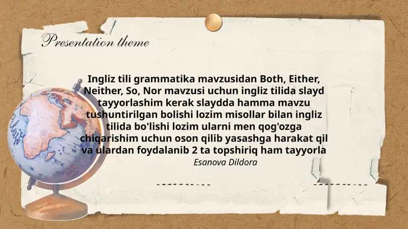 Ingliz tili grammatika: Both, Either, Neither, So, Nor