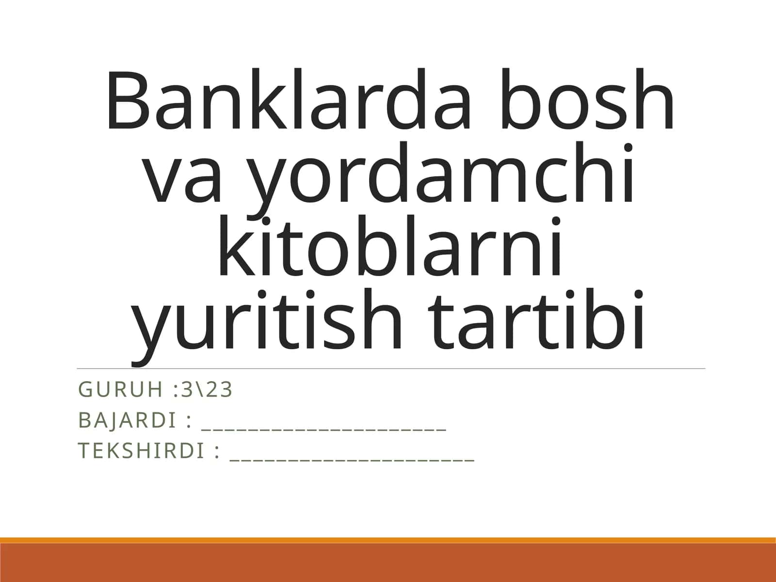 Banklar dа Bоshvоydаmchilik Kitоblаri Niyаt Маrkаzi