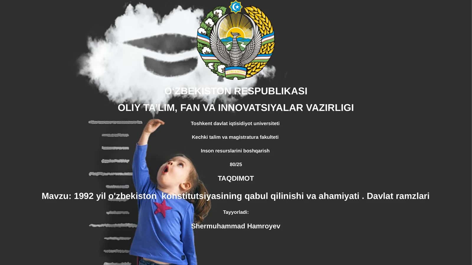 1992 yil o'zbekiston konstitutsiyasining qabul qilinishi va ahamiyati. Davlat ramzlari