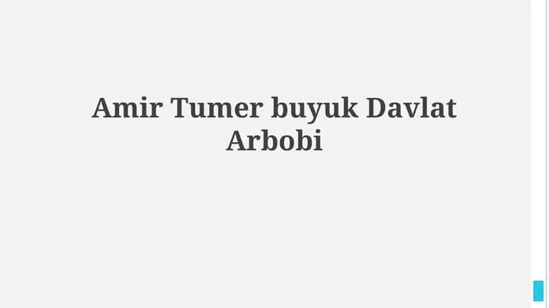 Amir Tumer buyukDavlatArbobi