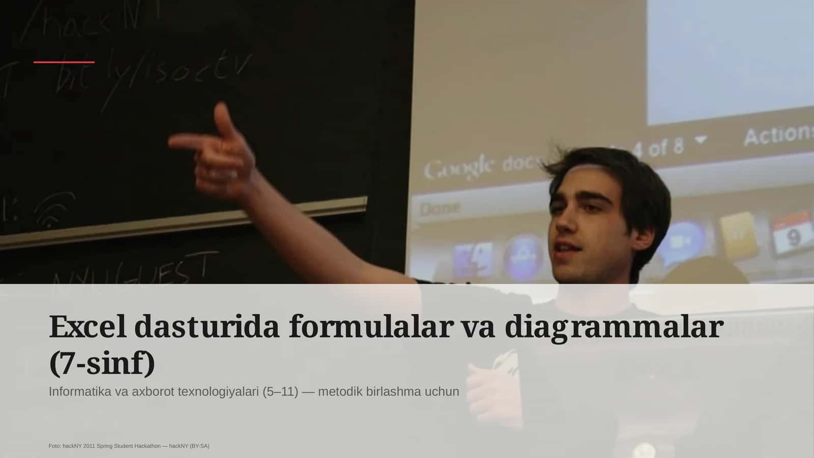 Excel dasturida formulalar va diagrammalar (7-sinf)