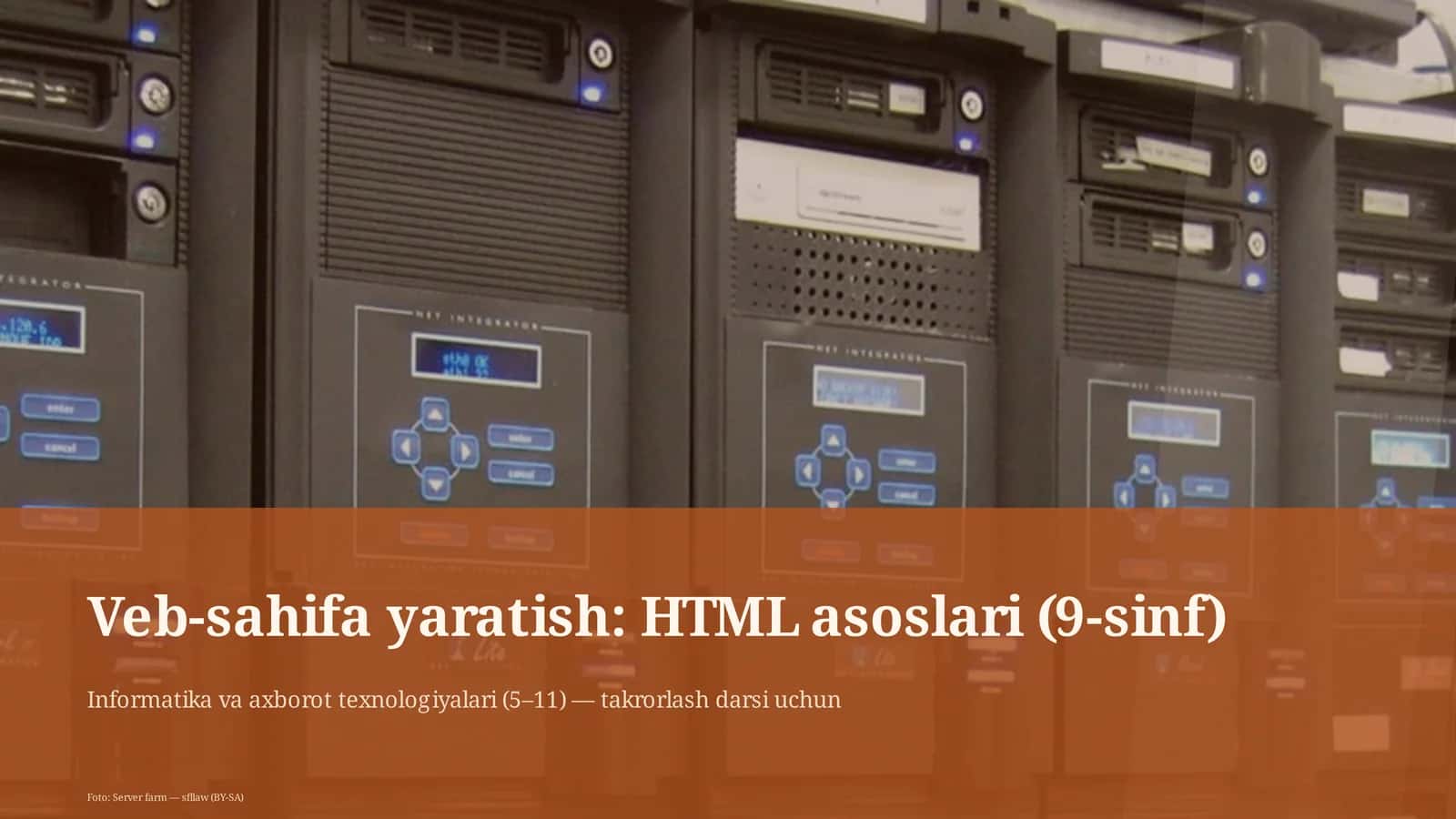 Veb-sahifa yaratish: HTML asoslari (9-sinf)