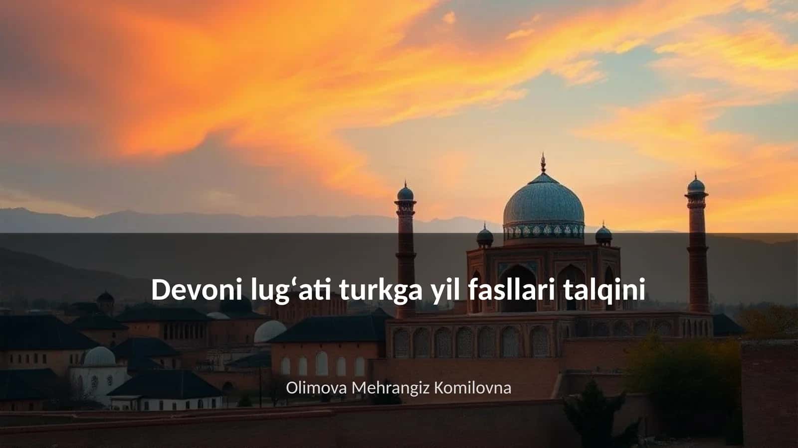 Devoni lugʻati turkga yil fasllari talqini