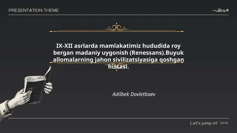 IX-XII asrlarda mamlakatimiz hududida roy bergan madaniy uygonish (Renessans)