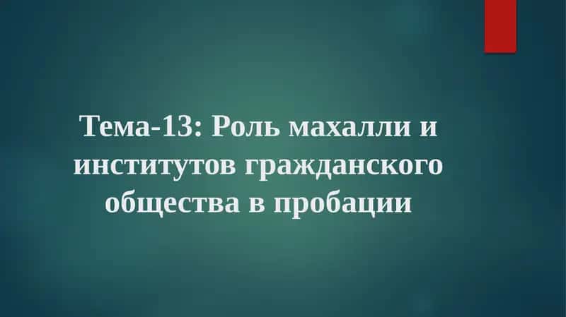 Система «Махаллинскойсемерки»