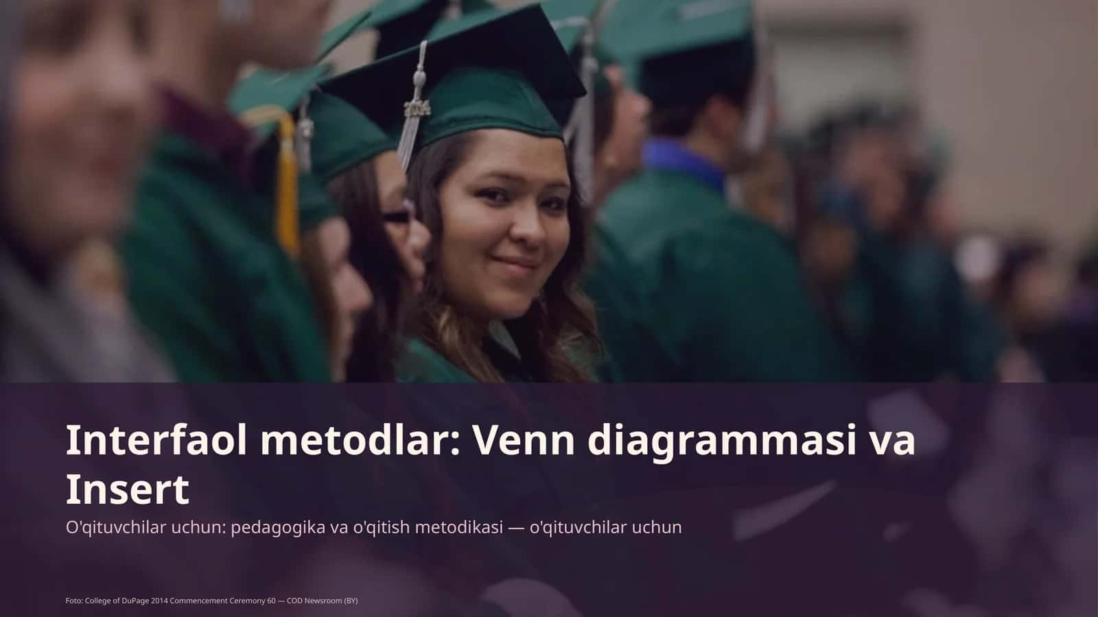 Interfaol metodlar: Venn diagrammasi va Insert