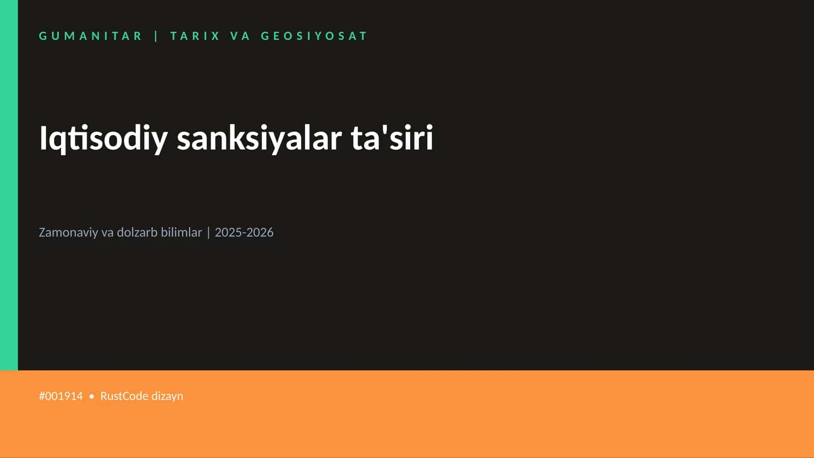 Iqtisodiy sanksiyalar ta'siri