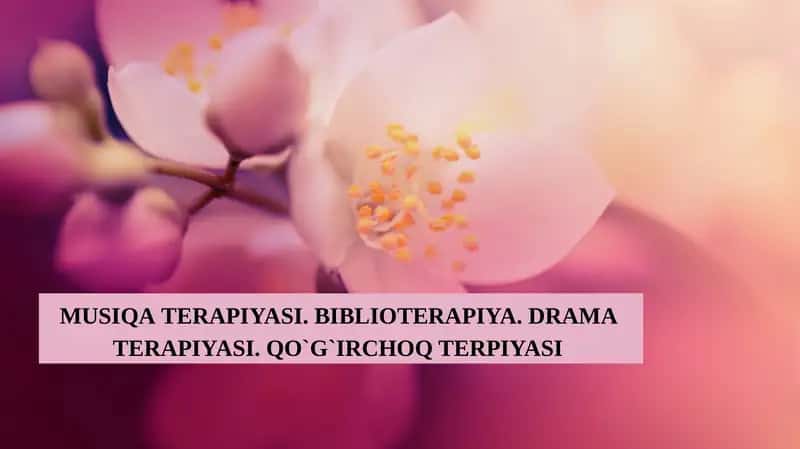Musiqaterapiyasi, Biblioterapiya, Dramaterapiyasi, Qo'g'irchoq terapiyasi