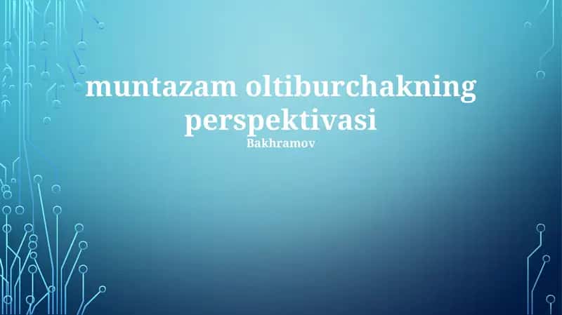 Muntazam oltiburchakning perspektivasi