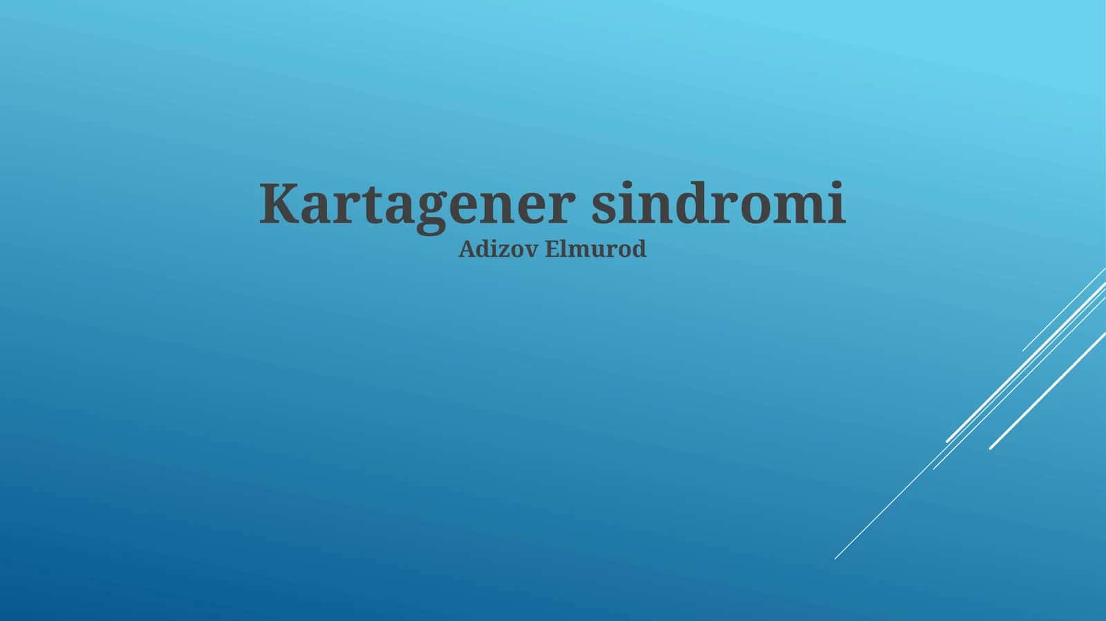Kartagener sindromi