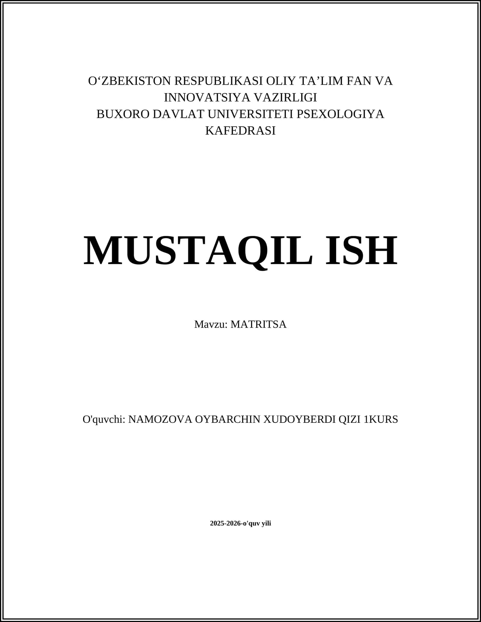 MATRITSA