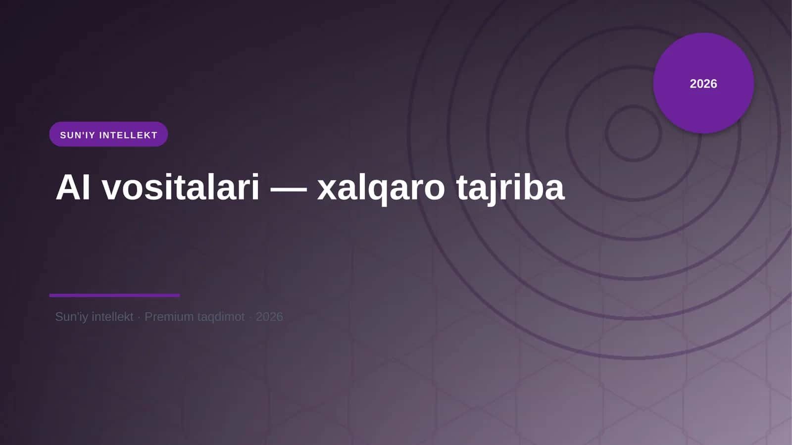 AI vositalari — xalqaro tajriba