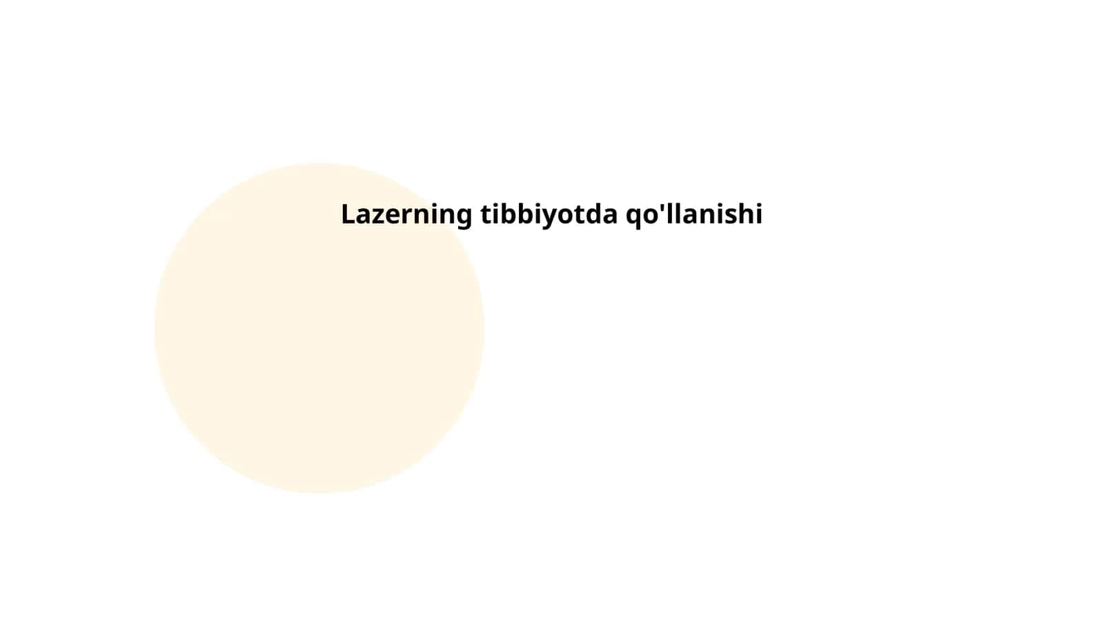 Lazerning tibbiyotda qo'llanishi