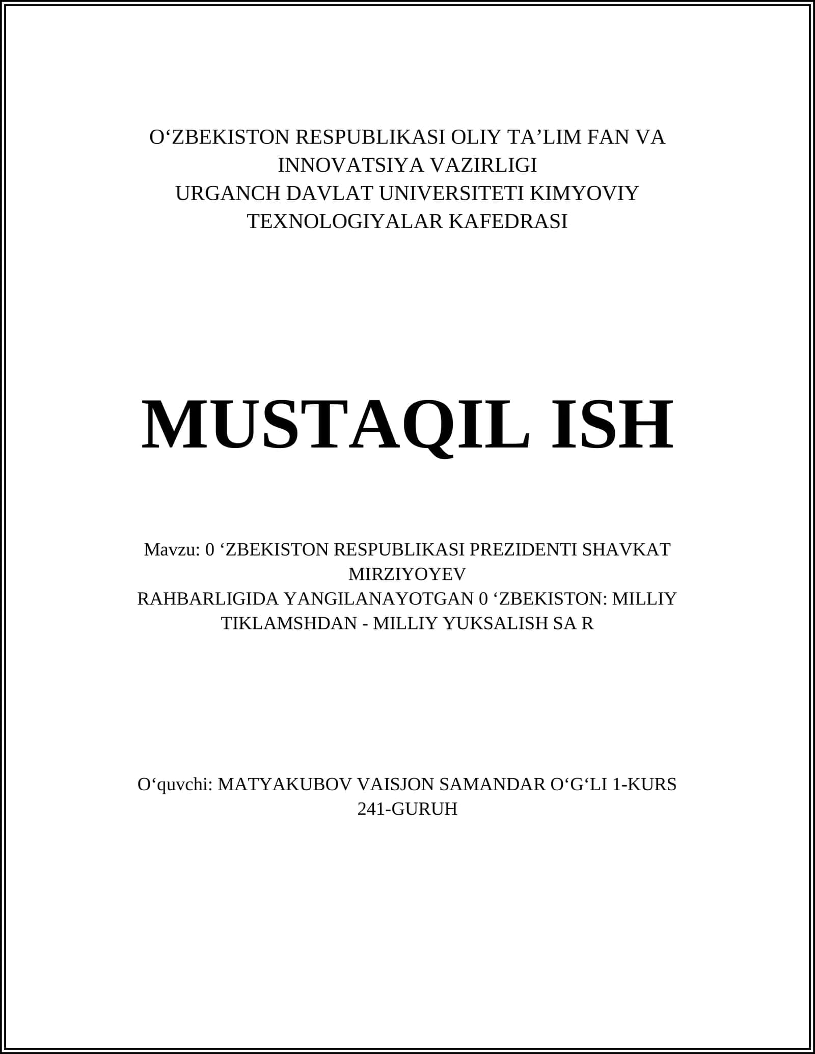 Shavkat Mirziyoyevning Rahbarlik Faoliyati