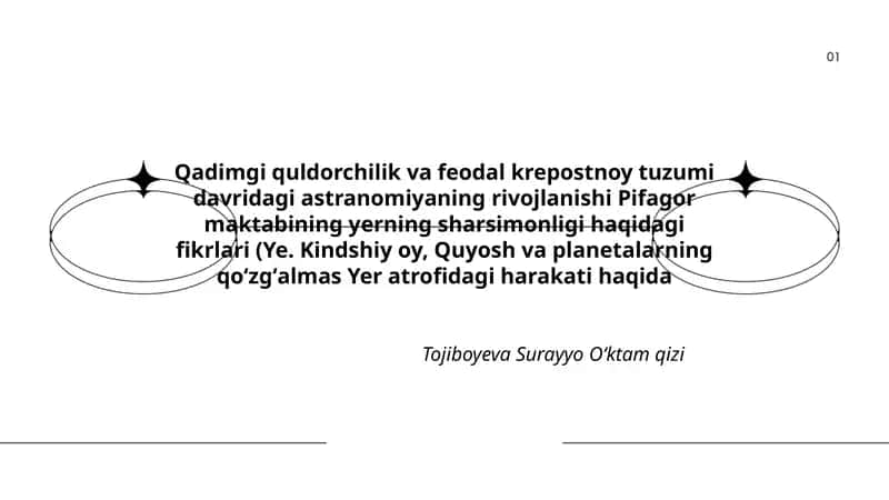 Qadimgi quldorchilik va feodal krepostnoy tuzumi davridagi astranomiyaning rivojlanishi Pifagor maktabining yerning sharsimonligi haqidagi fikrlari