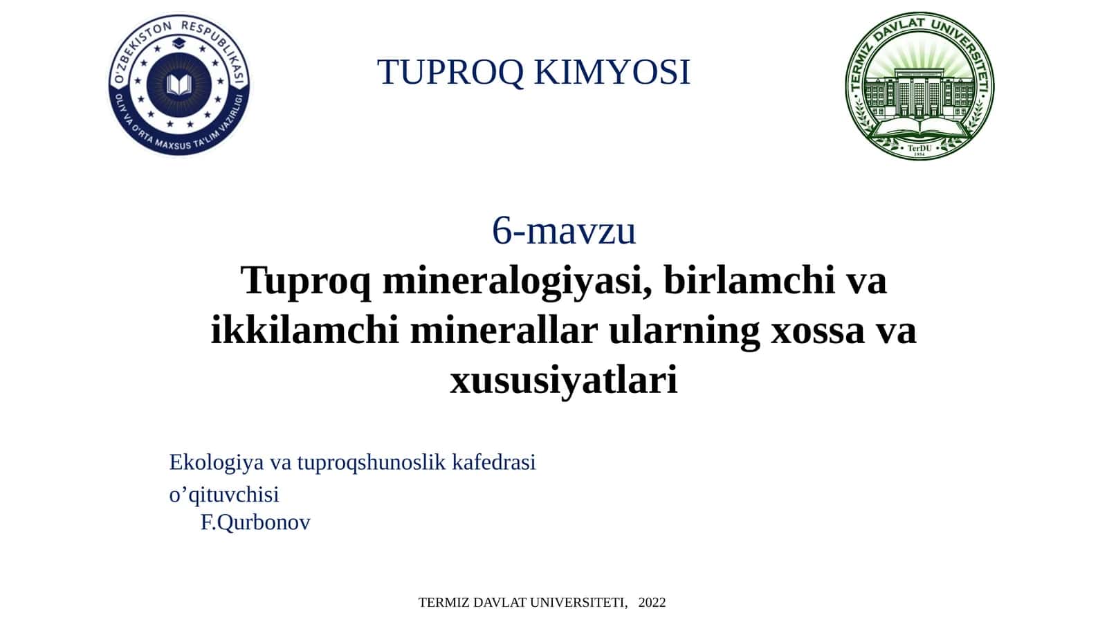 Tuproq Kimyosi