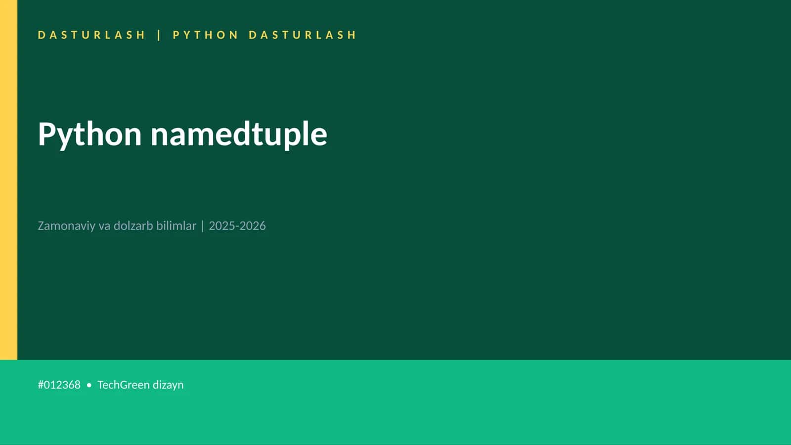 Python namedtuple