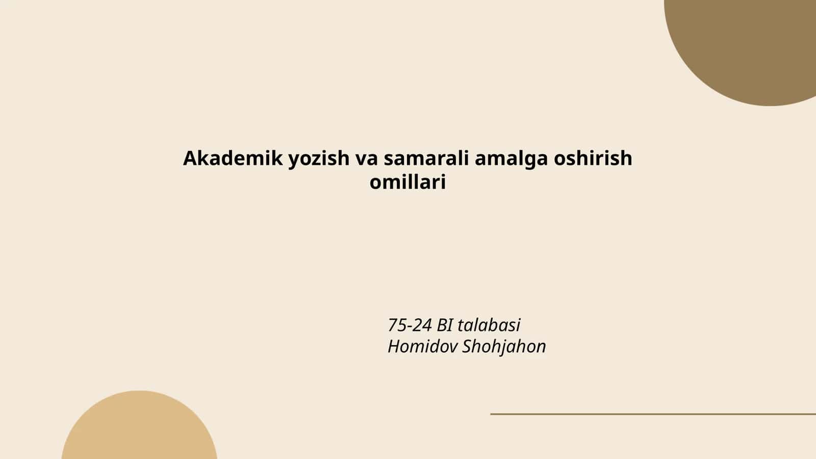 Akademik yozish va samarali amalga oshirish omillari