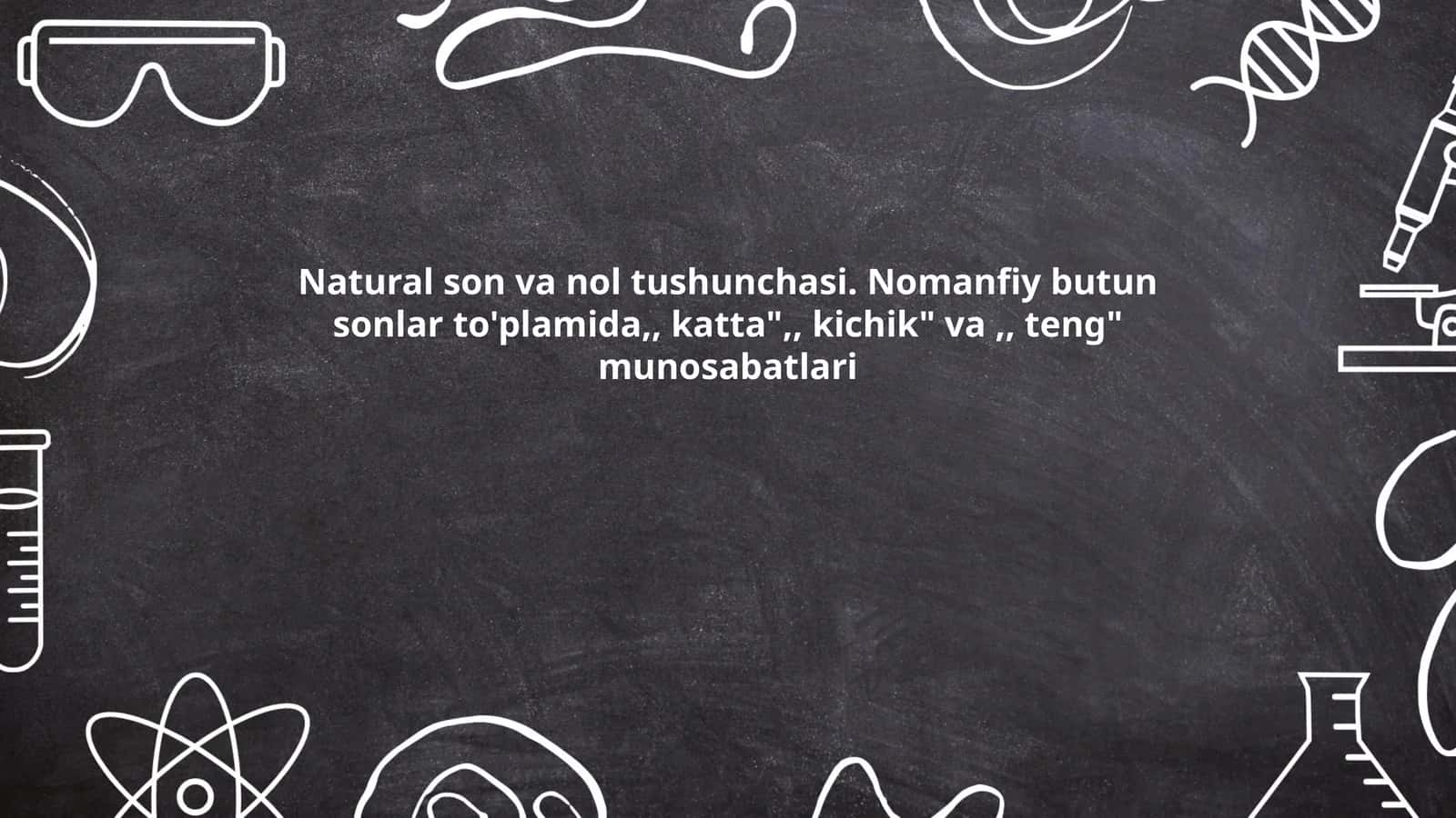 Natural son va nol tushunchasi
