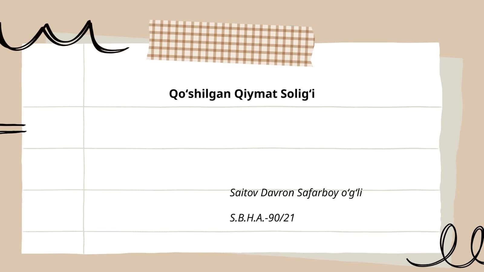 Qoʻshilgan Qiymat Soligʻi