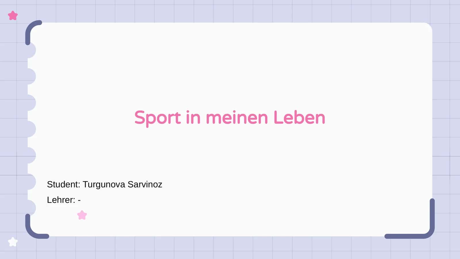 Sport in meinen Leben